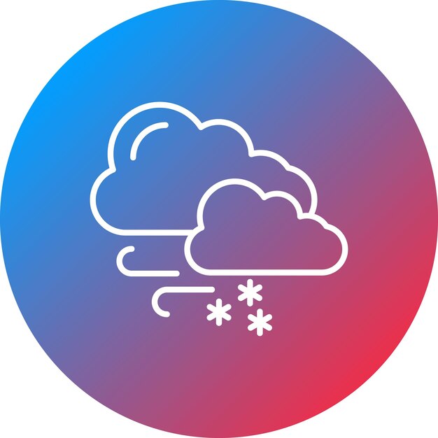 La imagen vectorial del icono de la tormenta de nieve se puede usar para desastres naturales