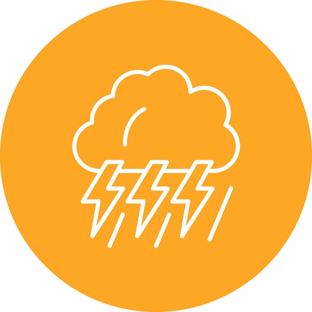 Imagen vectorial del icono de tormenta puede usarse para el tiempo