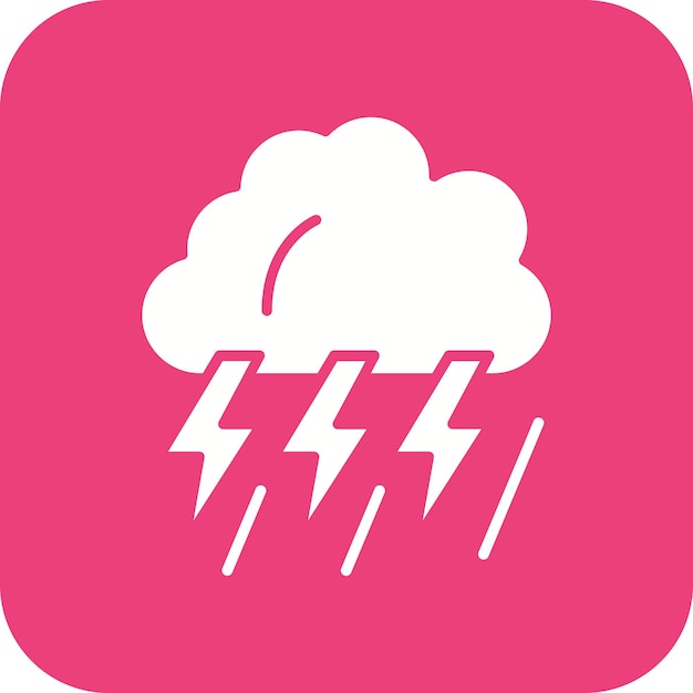 Imagen vectorial del icono de tormenta puede usarse para el tiempo