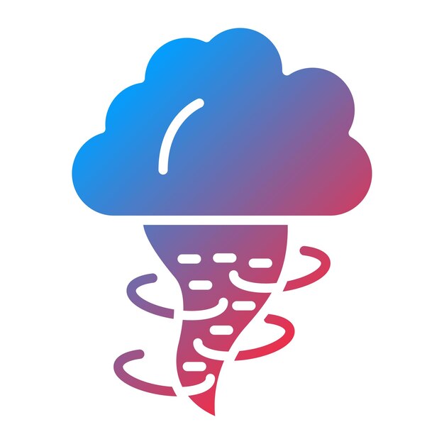 La imagen vectorial del icono del tornado se puede usar para el tiempo