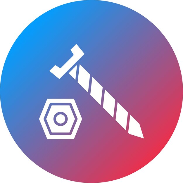 Imagen vectorial del icono del tornillo Se puede utilizar para herramientas de construcción