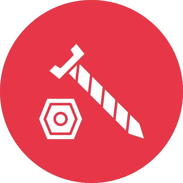 Imagen vectorial del icono del tornillo Se puede utilizar para herramientas de construcción