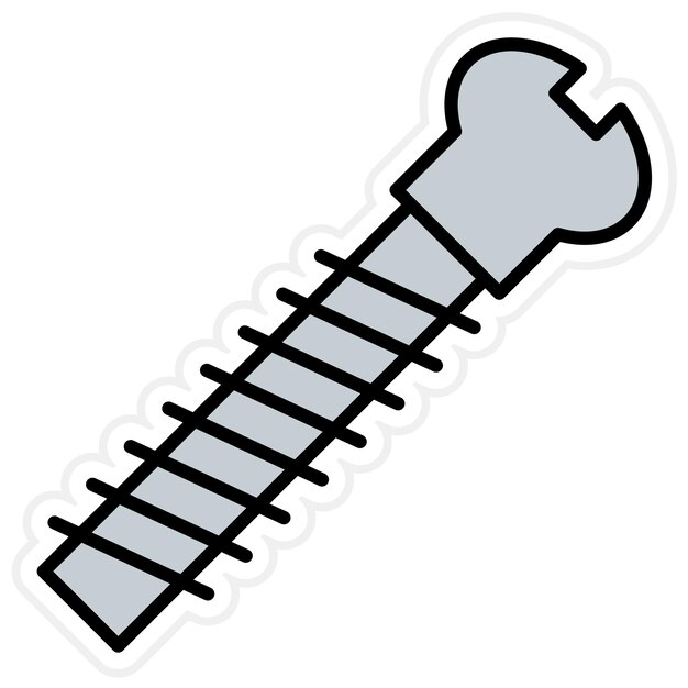 Imagen vectorial del icono del tornillo Se puede utilizar para mejoras en el hogar