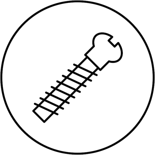 Imagen vectorial del icono del tornillo Se puede utilizar para mejoras en el hogar
