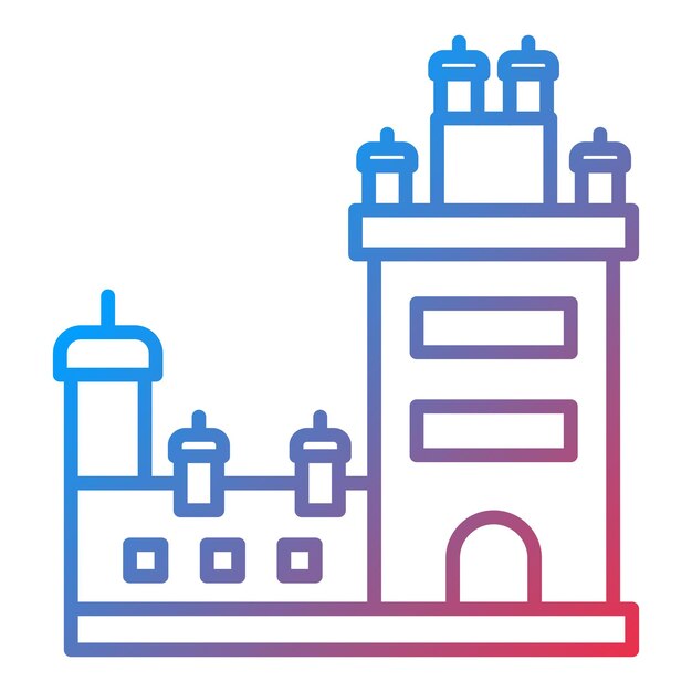 Imagen vectorial del icono de la Torre de Belem Se puede usar para Landmarks