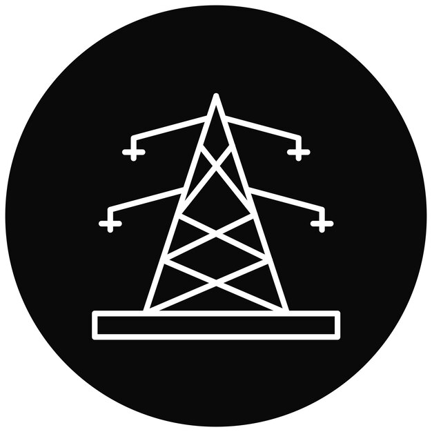 Imagen vectorial del icono de la torre eléctrica Se puede utilizar para la energía sostenible