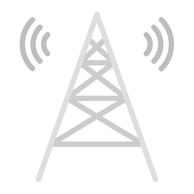 Imagen vectorial del icono de la torre del satélite Se puede utilizar para disparar