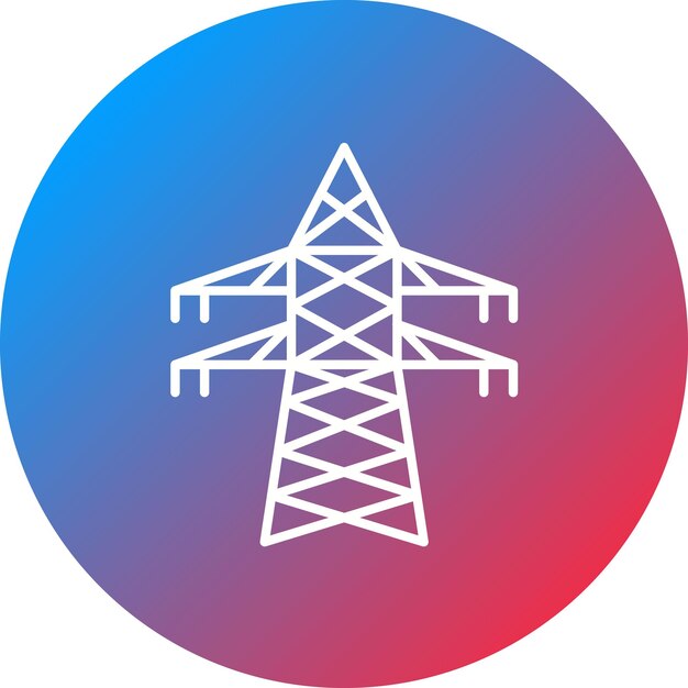 Imagen vectorial del icono de la torre de transmisión Se puede utilizar para la industria de la gasolina