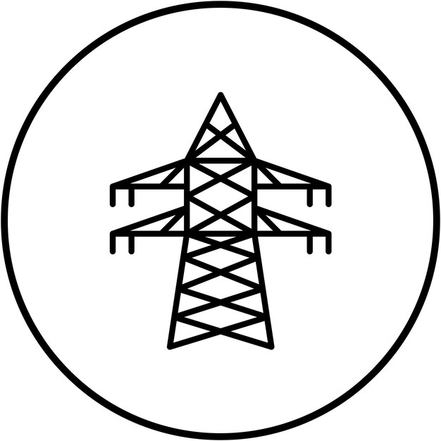 Imagen vectorial del icono de la torre de transmisión Se puede utilizar para la industria de la gasolina