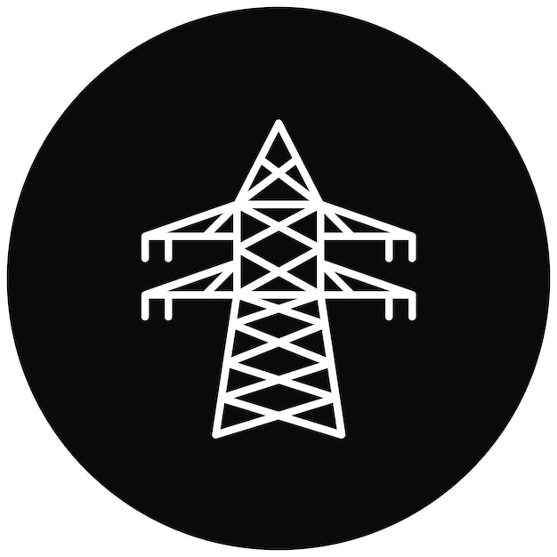 Vector imagen vectorial del icono de la torre de transmisión se puede utilizar para la industria de la gasolina