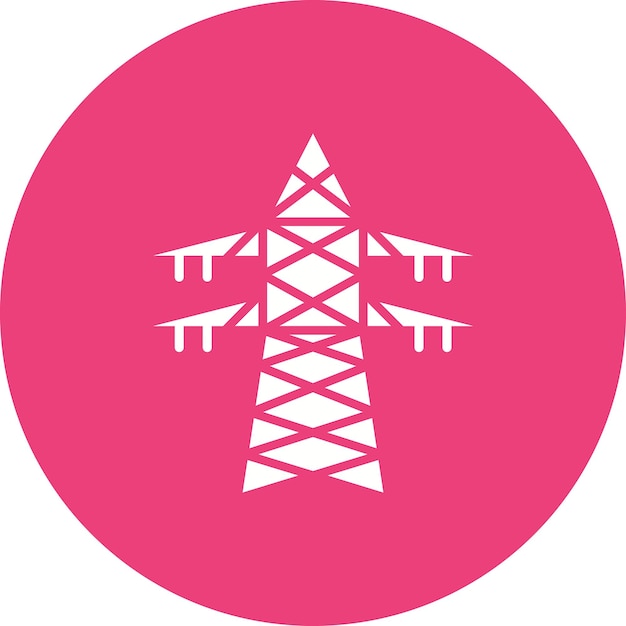 Imagen vectorial del icono de la torre de transmisión Se puede utilizar para la industria de la gasolina