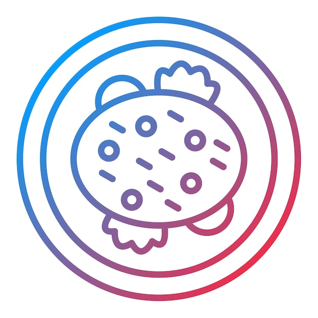 Imagen vectorial del icono de la tortilla Se puede usar para la mañana y el desayuno