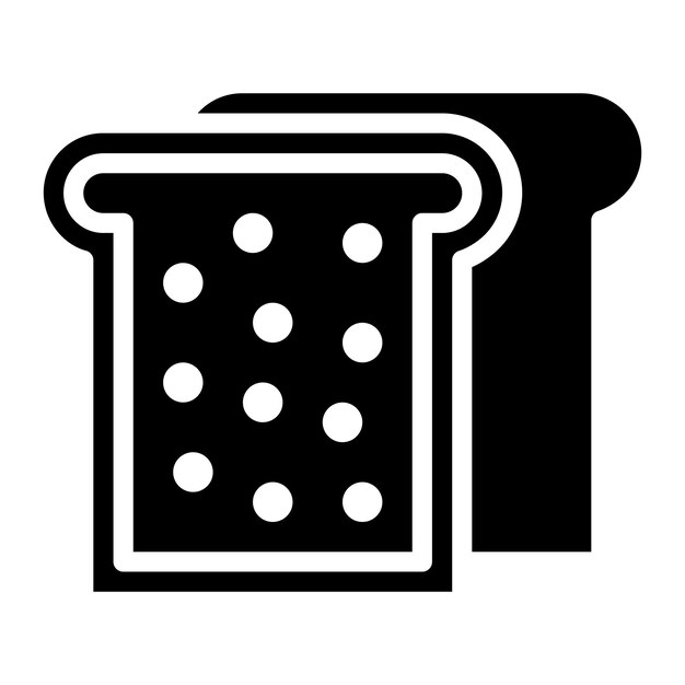 Imagen vectorial del icono de la tostada francesa Se puede usar para el brunch