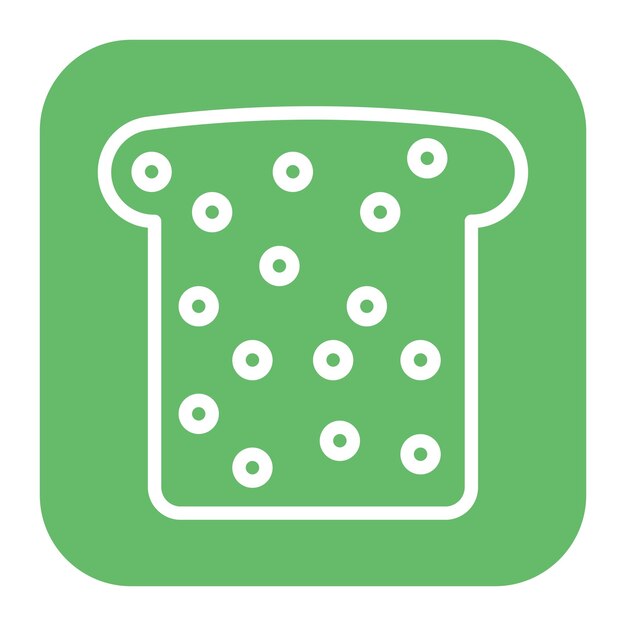 Imagen vectorial del icono de la tostada Se puede usar para el brunch