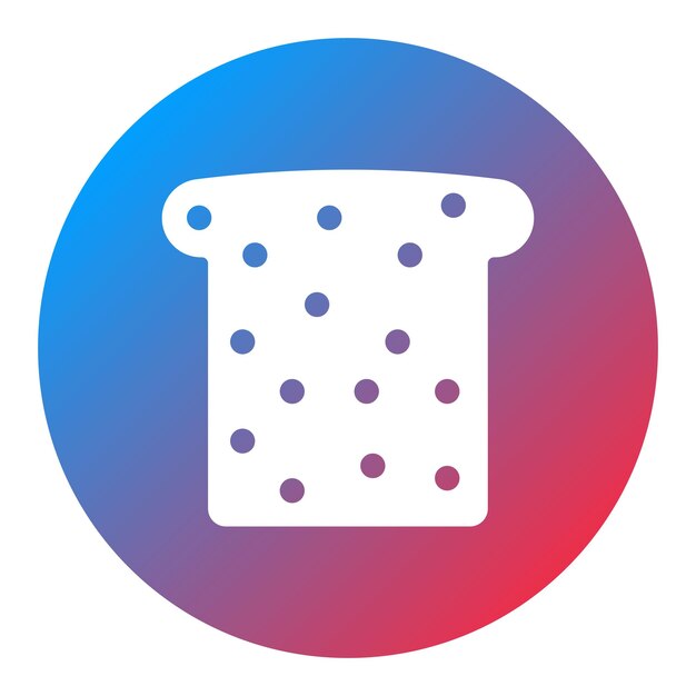 Imagen vectorial del icono de la tostada Se puede usar para el brunch