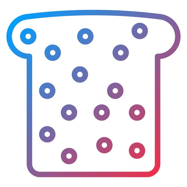 Imagen vectorial del icono de la tostada Se puede usar para el brunch