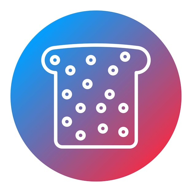 Imagen vectorial del icono de la tostada Se puede usar para el brunch