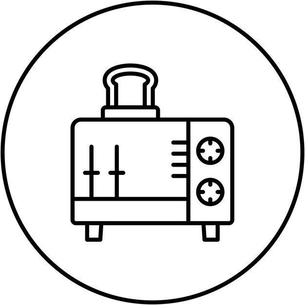 Imagen vectorial del icono de la tostadora Se puede usar para artículos para el hogar