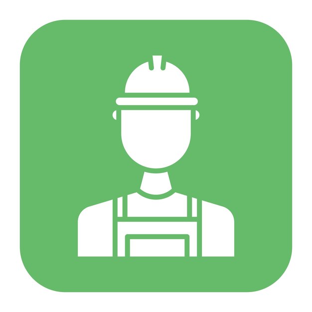 Imagen vectorial de icono de trabajador de la construcción Se puede usar para humanos