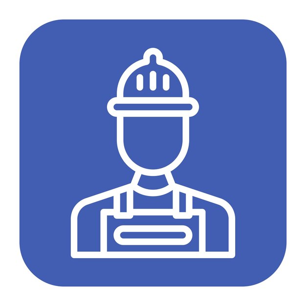 Imagen vectorial del icono del trabajador de la construcción Se puede utilizar para la diversidad