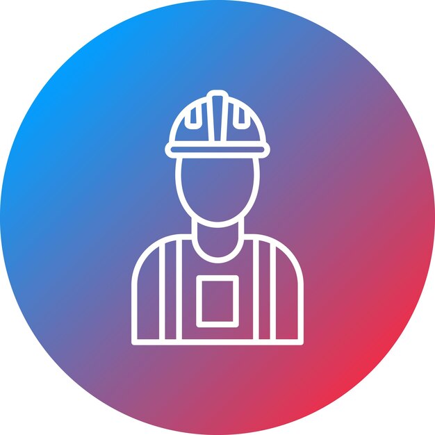 Imagen vectorial del icono del trabajador de la construcción Se puede utilizar para herramientas de construcción