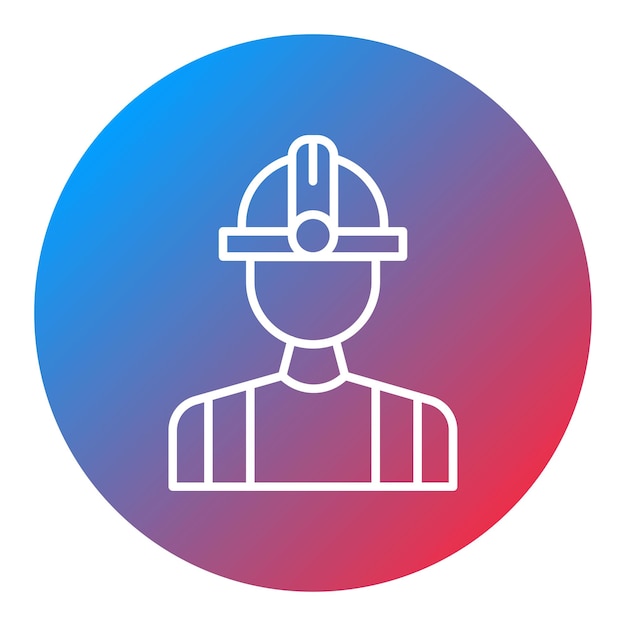 Imagen vectorial de icono de trabajador de la construcción Puede utilizarse para mujeres