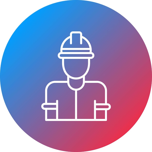 Imagen vectorial del icono del trabajador de la fábrica se puede utilizar para la fábrica