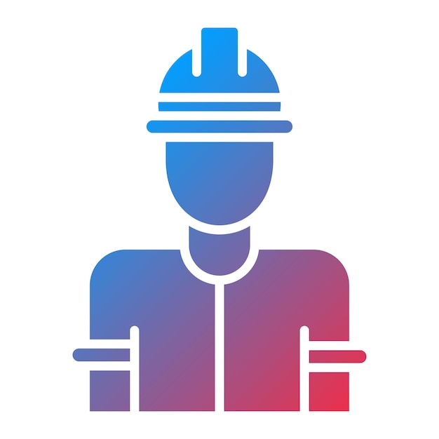 Imagen vectorial del icono del trabajador de la fábrica se puede utilizar para la fábrica