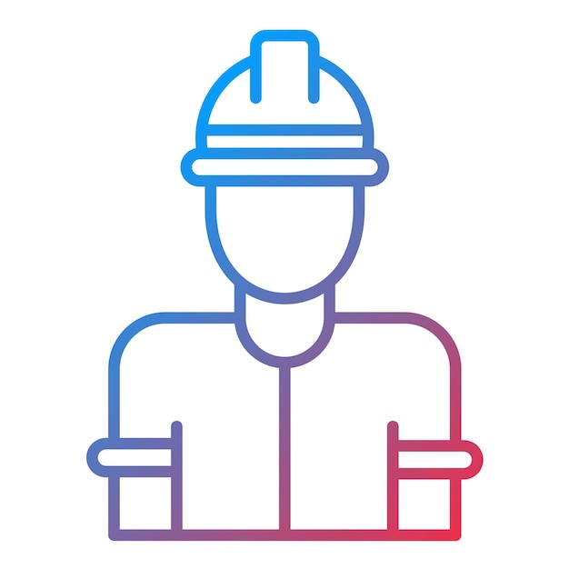 Imagen vectorial del icono del trabajador de la fábrica se puede utilizar para la fábrica