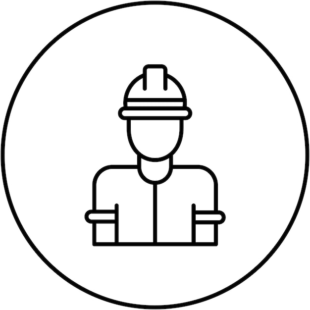 Imagen vectorial del icono del trabajador de la fábrica se puede utilizar para la fábrica