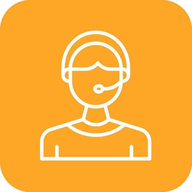Imagen vectorial del icono de trabajador de llamada Se puede utilizar para la economía Gig