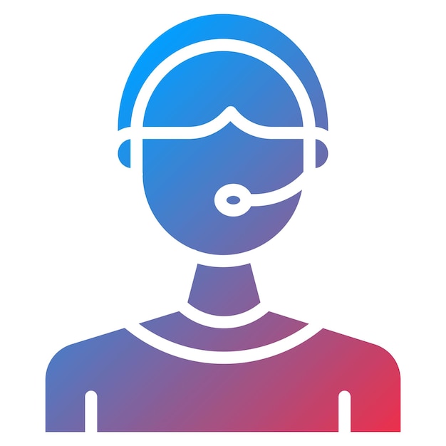 Imagen vectorial del icono de trabajador de llamada Se puede utilizar para la economía Gig
