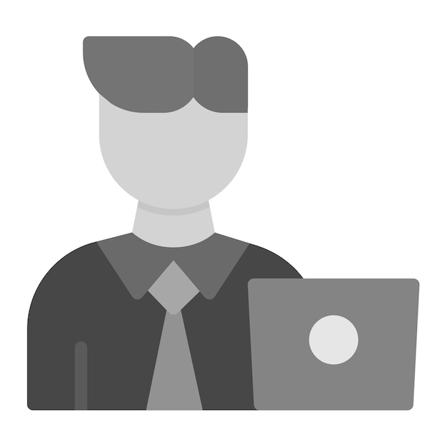 Imagen vectorial del icono del trabajador masculino Se puede utilizar para la fabricación