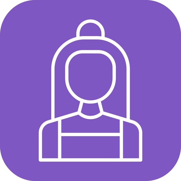 Imagen vectorial del icono del trabajador minorista Puede utilizarse para mujeres