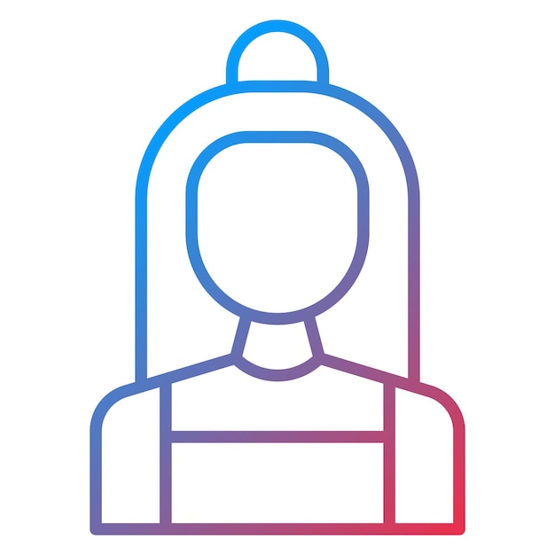 Imagen vectorial del icono del trabajador minorista Puede utilizarse para mujeres