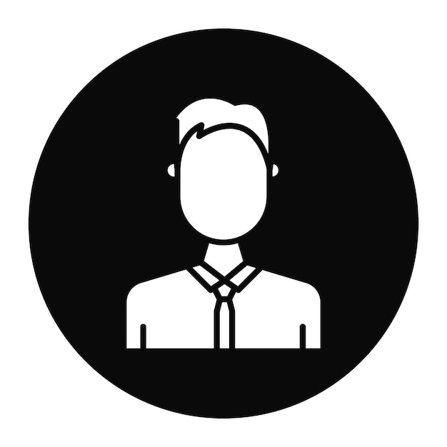 Imagen vectorial de icono de trabajador de oficina Se puede usar para humanos