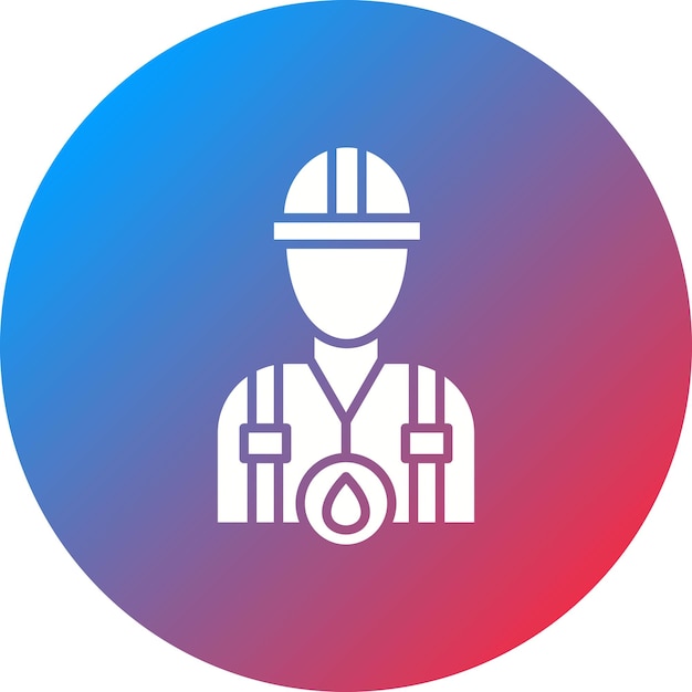 Vector imagen vectorial del icono del trabajador petrolero se puede utilizar para la industria de la gasolina