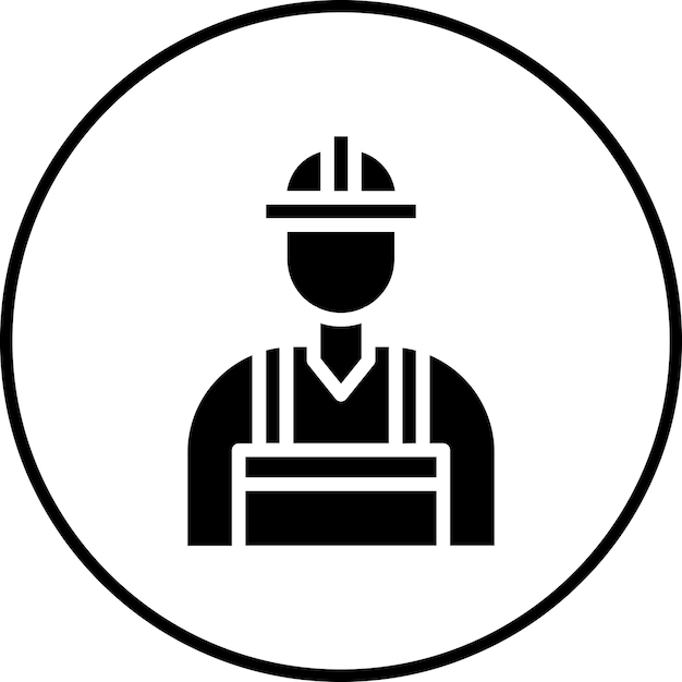 Imagen vectorial del icono del trabajador Se puede utilizar para el almacén