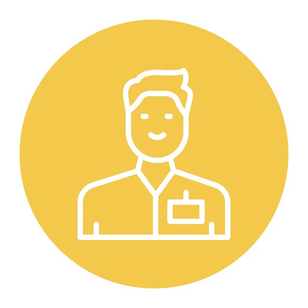 Imagen vectorial del icono del trabajador social puede utilizarse para los servicios domésticos