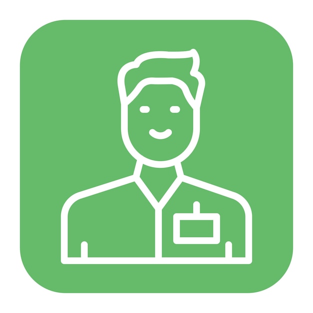 Imagen vectorial del icono del trabajador social puede utilizarse para los servicios domésticos