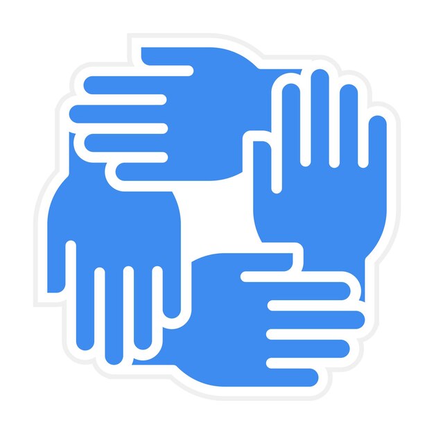 Imagen vectorial de icono de trabajo en equipo Se puede usar para donaciones
