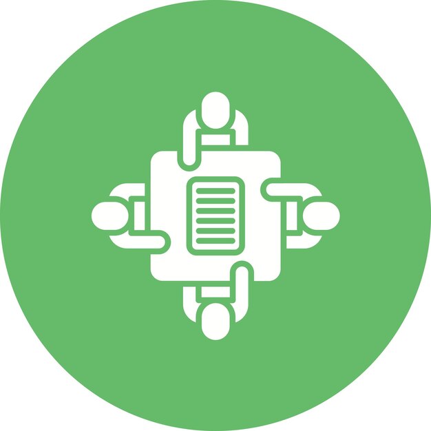 Imagen vectorial del icono de trabajo en equipo Se puede utilizar para la gestión empresarial