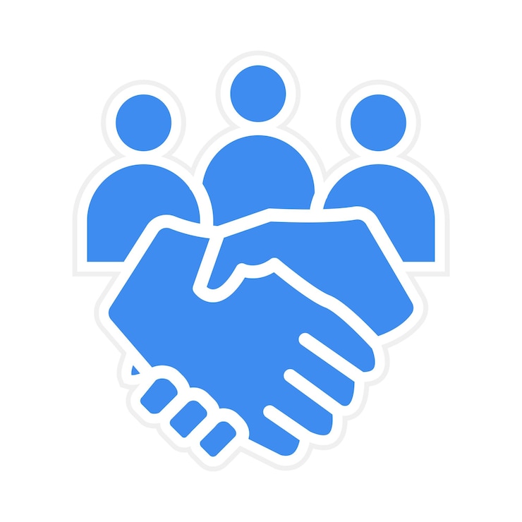 Vector imagen vectorial de icono de trabajo en equipo se puede utilizar para organización