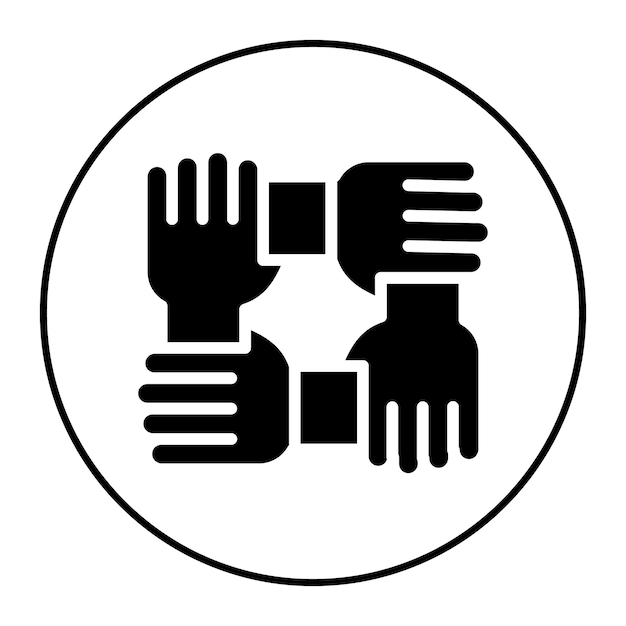 Imagen vectorial del icono de trabajo en equipo Se puede utilizar para Recursos Humanos