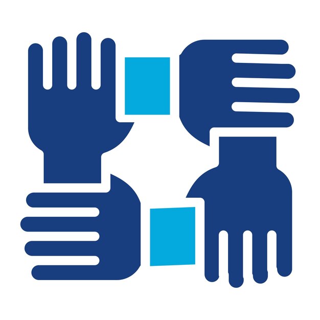 Imagen vectorial del icono de trabajo en equipo Se puede utilizar para Recursos Humanos