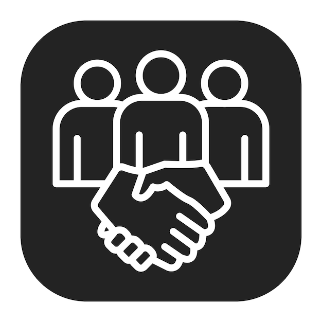 Imagen vectorial del icono de trabajo en equipo Se puede utilizar para reuniones de negocios