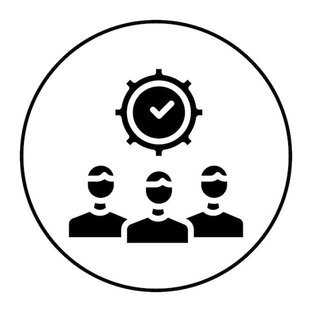 Imagen vectorial del icono de trabajo en equipo Se puede utilizar para los valores básicos