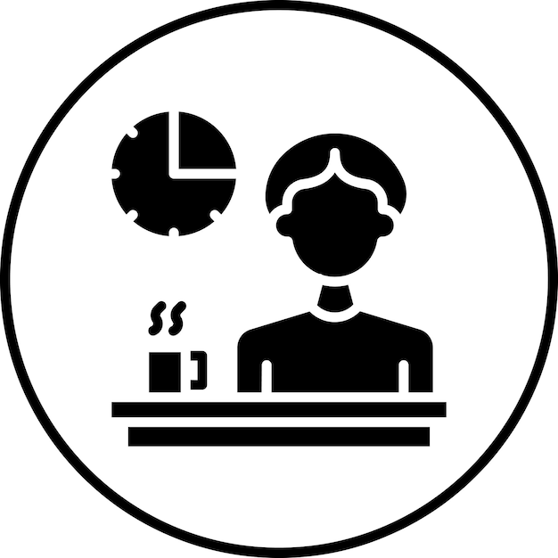 Imagen vectorial del icono de trabajo a tiempo parcial Se puede utilizar para Gig Economy