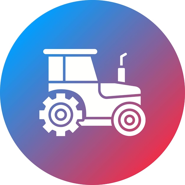 Imagen vectorial del icono del tractor Se puede utilizar para la agricultura y la jardinería