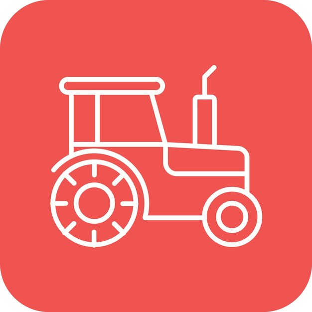 Imagen vectorial del icono del tractor Se puede utilizar para la jardinería